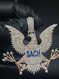 High Quality Hiphop Jewelry Custom Logo Gold Plated 925 Sterling <b>Silver</b> VVS Moissanite Iced <b>Initial</b> Letter <b>Pendant</b> Party Party - Product Image 3