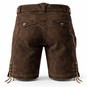Shorts en cuir traditionnels allemands pour hommes en gros - Fournisseur d'achats en gros OEM/ODM avec logo personnalisé - Product Image 2