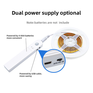 Dc 5V USB COB dải ánh sáng 1m 2M 3M ấm trắng linh hoạt SMD2835 <span class=keywords><strong>LED</strong></span> PIR cảm biến chuyển động tủ quần áo thông minh & kho Com dải đèn - Product Image 2