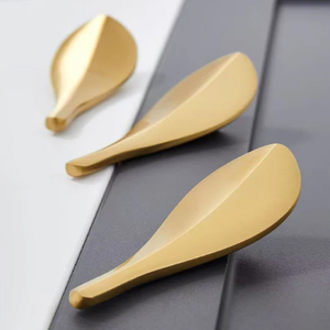 Gold Gourd Shaped Brass Knobs, Chinese Style <b>Single</b> Hole Handles for Cabinet & <b>Wardrobe</b> Metal Knob - Product Image 6