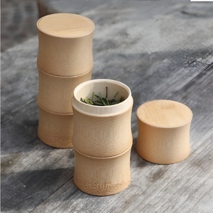 Artisanat en bambou de haute qualité, tubes de rangement épais pour épices et feuilles de thé, boîte en tube naturel faite à la main - Product Image 3