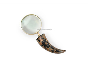 Loupe à poignée en corne de vache et de buffle, article de décoration unique à prix abordable - Product Image 3