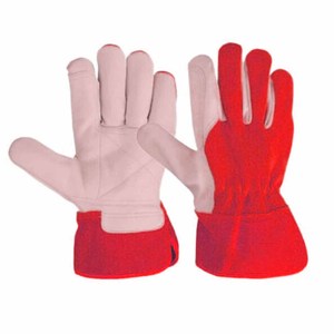 ถุงมือเชื่อมหนังวัวเสริมแรงและหนังแยกชั้น ทนไฟ ทนความร้อน สำหรับงานก่อสร้างและดับเพลิง - Product Image 4