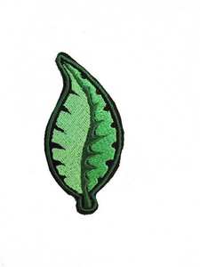 แผ่นปะติดรีดติดเสื้อผ้าลายใบไม้สีเขียวแบบกำหนดเอง ปักลายฉลุ ปักลายปะติดเสื้อผ้า - Product Image 6