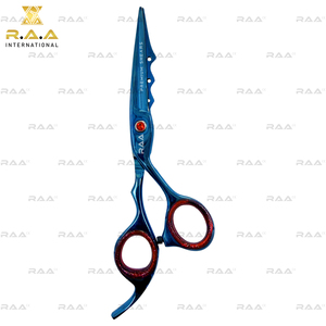 Tijeras de Peluquería Profesionales R.A.A. INTERNATIONAL RAA-179 de 6.5 Pulgadas, Acero Inoxidable Japonés J2, para Zurdos, Azul Titanio, Larga Duración - Product Image 6