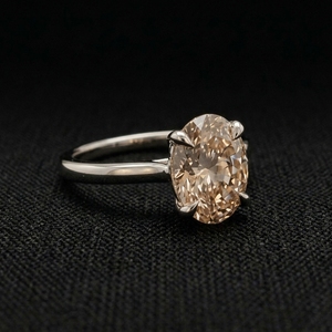 Luxury Classic 9k White Gold Diamond Ring IGI Certified Elegant Fine Jewelry <b>Gift</b> for Party and Wedding Wear - Product Image 2