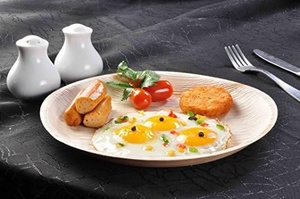 Assiettes en feuilles de palmier Areca, vaisselle jetable écologique, 6 pouces, rondes, compostables et compatibles micro-ondes, pour événements et traiteurs - Product Image 3