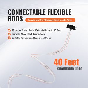 Kit di Pulizia per Condotti di Asciugatrice da 40 Piedi, 29 Pezzi con Accessori Completi, Spazzola Rinforzata in Nylon per Pulizia Premium dei Condotti - Product Image 5