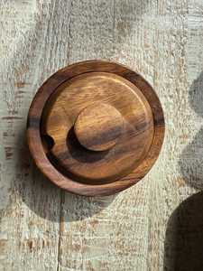 <b>Wooden</b> Salt Jar <b>Rustic</b> <b>Wooden</b> Storage Pot Durable Salt and Spice Container for Home Kitchen Restaurant Café and <b>Dining</b> Settings - Product Image 6