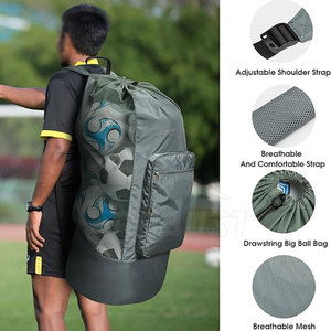 Sac à dos à cordon de serrage pour le rangement de l'équipement de football, poche zippée, étanche, 2-3 compartiments, sac de sport portable en polyester pour - Product Image 6