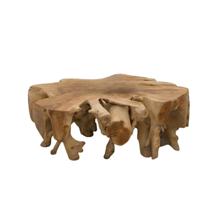 Organic Teak Root Base <b>Coffee</b> <b>Table</b> Handmade Eco-Friendly <b>Rustic</b> Modern Design Living Room Furniture Unique Driftwood Stump - Product Image 1