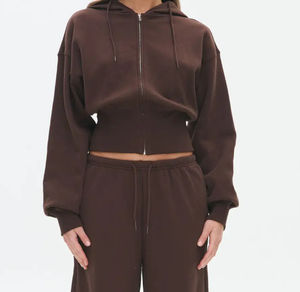 เสื้อฮู้ดดี้ผู้หญิง ระบายอากาศได้ดี ไม่เป็นขุย ขายส่ง รับสกรีนโลโก้ เสื้อครอปท็อปผ้าฝ้ายสำหรับผู้หญิง - Product Image 6