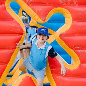 Electric Air Pump <b>Inflatable</b> Wall <b>Game</b> Team Building Uv Printing Viet Nam Greater Than 12 ft Events festivals - Product Image 4