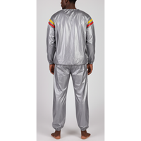 Combinaison de fitness et de sauna unisexe en argent massif, sur mesure, haute qualité, anti-UV, respirante, écologique, extensible dans quatre directions, pour une perte de poids rapide