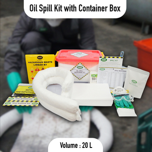 Oil Spill Kit 20L with Clear Box Portable Spill Response Kit for Oil Fuel Diesel Industrial Spill Control Factory Warehouse - Product Image 2