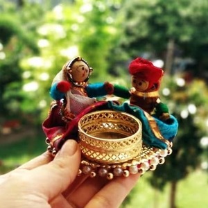 Handmade Traditional <b>Indian</b> Eco-Friendly Metal Tealight Candle Holder | Wholesale <b>Home</b> Decoration Festive Kathputli Pearl <b>Decor</b> - Product Image 1