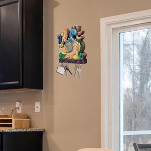 Premium Mango Wood Key Holder Handcrafted <b>Wall</b> Hanger Best Quality Handcrafted 4-<b>Hook</b> <b>Wall</b> Organizer Living Room Office - Product Image 5