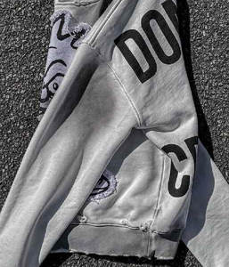 Sudadera con capucha urbana con cremallera al por mayor |   Proveedor de Ropa Urbana Personalizada de Gran Tamaño para Hombre, 100% Algodón Grueso para Invierno - Product Image 5