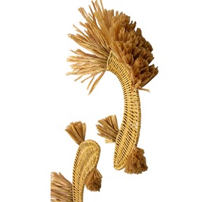 Escultura Colgante de Pez Betta Oceánico para Cuarto de Niños, Decoración de Ratán, Arte de Pared de Animal de Fibra Natural Hecho a Mano para Niños - Product Image 3