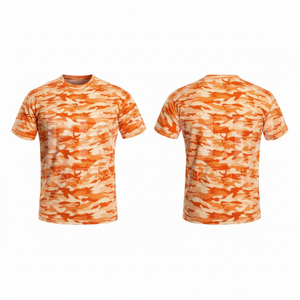 เสื้อยืดแขนสั้นพิมพ์ลายพรางแบบกำหนดเองประสิทธิภาพสูง คอกลมลำลอง ผ้าคอตตอนผสม เสื้อยืดแบรนด์เนมสั่งทำพิเศษ - Product Image 5