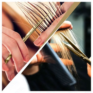 Ciseaux de coiffure professionnels en gros, ciseaux de barbier personnalisés en acier inoxydable, ciseaux de beauté et de soins personnels sur mesure - Product Image 4