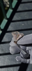 Nouveautés, Meilleures Ventes, Stock en Gros, Certificats GRA, Bague Hip Hop en Argent 925 Plaqué Or Rose de Haute Qualité avec Pierre Brillante Sertie à Griffes - Product Image 4