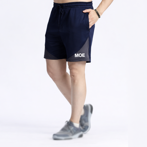 Pantalones Cortos Deportivos Casuales para Hombre MOE, con Bloques de Color, Cintura Elástica, Poliéster, Ropa Deportiva para Gimnasio, Producción OEM de Fábrica - Product Image 4