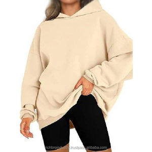 Sweat-shirt à manches longues en molleton épais grande taille pour femmes pour l'automne et l'hiver bonne qualité Offre Spéciale pulls à capuche vierges surdimensionnés - Product Image 3