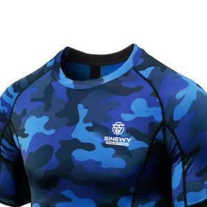 Camiseta de Compresión Personalizada de Manga Corta para Surf, MMA, BJJ, Rashguard Sublimado, Elástico, Ligero, de Spandex/Poliéster, de Secado Rápido - Product Image 6