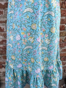 Hand <b>Block</b> <b>Printed</b> 100% Cotton Indian Dress Floral Tunics and Long Gown Embroidered Casual Maxi Style Dress At Factory Price - Product Image 6