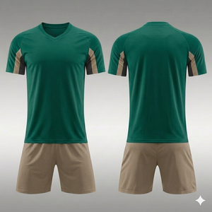 Uniforme de Fútbol al por Mayor Directo de Fábrica, 100% Poliéster, Antibacterial, Transpirable, de Secado Rápido, Personalizable para Equipos - Product Image 1