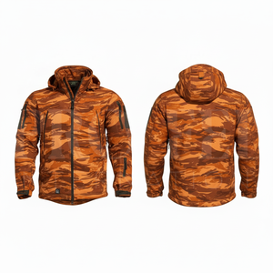 Whole Sale Custom Waterproof Lightweight Hooded Jacket Windproof Outdoor Casual Jacket Long Sleeve Zip Up Closure <b>Coat</b> for Men - Product Image 6