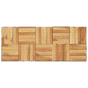 Carreaux de terrasse à motif vertical en bois massif de teck 10pcs 11.8 "x 11.8" Plancher extérieur de qualité supérieure - Product Image 4