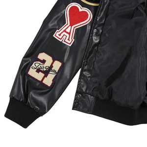 Men <b>Leather</b> Varsity <b>Jackets</b> With Sleeves Letterman <b>Jacket</b> Wholesale 2026 Boys Men Baseball <b>Jacket</b> - Product Image 5