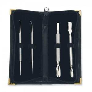 6-Piece Eco-Friendly Stainless Steel Nail Cuticle Pusher Set Anti-Slip Grip Sharp <b>Edge</b> <b>Cutters</b> Manicure/Pedicure Nail Cleaners - Product Image 1