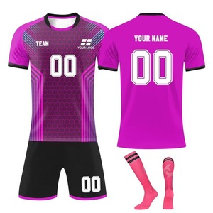 Maillots de football de sublimation haute qualité en tissu mesh respirant, designs personnalisés, kits de football unisexes légers à manches courtes - Product Image 6