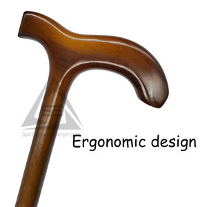 Bâtons de marche en bois modernes de qualité supérieure, légers, avec embouts antidérapants durables pour adultes - Product Image 5