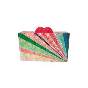 Pochette en cristal pour femme, faite à la main, en résine, accessoire de mode pour soirée - Product Image 5