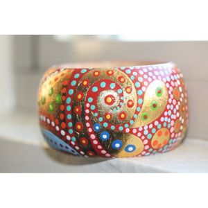 Vintage Style <b>Indian</b> Wood <b>Bangles</b> Cultural Jewelry with Painted Finish by RR ENTERPRISES - Product Image 1