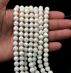 Perles de cristal naturel mélangées |   Perles de pierres précieuses rondes de 6 mm et 8 mm en nacre, obsidienne argentée et Super Seven pour la guérison |   Vente en gros - Product Image 1
