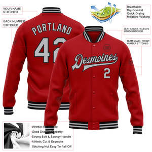 Chaqueta de Béisbol Varsity de Diseño Exclusivo Personalizada con Cierre de Broches, Chaqueta de Equipo con Nombre y Número del Jugador Personalizados, Fabricante de Marca Privada OEM - Product Image 2