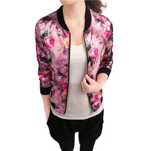 Eco Friendly Fabric Women Printing Varsity <b>Jackets</b> Soft Fabric Garment For Urban Casual Fashion Collections For Everyday Use - Product Image 1