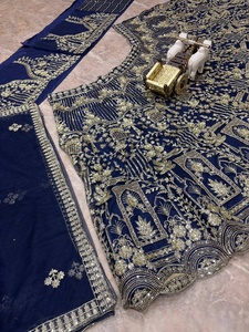 Elegante Lehenga Choli Azul Marino con Bordado y Dupatta para Bodas y Fiestas - Product Image 5