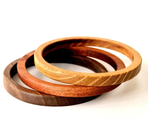 ชุดกำไลไม้ทำมือ, กำไลสลักลาย, ชุดกำไลไม้, ชุดสามชิ้น - Product Image 1