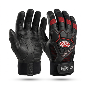 Guantes de Bateo de Béisbol Personalizados, Resistentes y Reforzados, de Doble Capa de Cuero, con Alta Fricción, para Softbol - Product Image 4