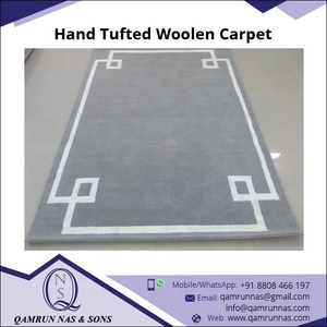 Helena IN;34648 QNS Premium Quality 100% Laine Moderne Rectangle Tapis Salon De Luxe GRIS Tufté À La Main Réversible À La Main - Product Image 2