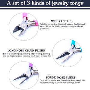 Ensemble de 5 pinces à bec de canard pour bijoux, mini pinces de bijouterie DIY avec poignée confortable pour la fabrication de bijoux et le sertissage de fils - Product Image 4