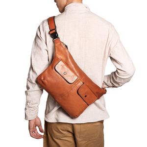 OEM diseño personalizado de gran capacidad de la vendimia de cuero de vaca de los hombres bolsas cruzadas nuevo estilo de moda ocio mochilas tácticas - Product Image 2