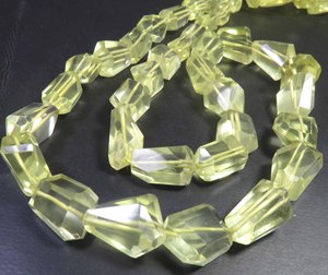 หินควอตซ์ธรรมชาติใสบริสุทธิ์ทรงก้อน ขนาด 16 นิ้ว ร้อยเป็นสาย หินเลมอนควอตซ์เจียระไนทรงเหลี่ยม ขนาด 9-16 มม. หินก้อนสีเหลืองสำหรับทำเครื่องประดับ - Product Image 4