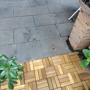 Baldosas de Madera de Acacia Modernas, Resistentes al Agua, con Acabado Cepillado, 300x300mm, con Veteado de Madera, para Uso en Exteriores, Jardín, Terraza, Patio Trasero - Product Image 6